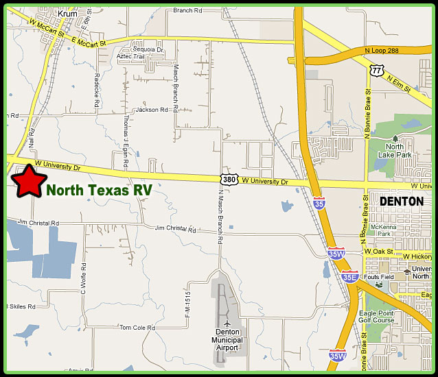 Map to North Texas RV Repair